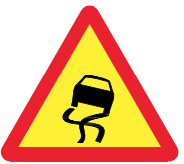 biển báo nguy hiểm 222a - Đường trơn