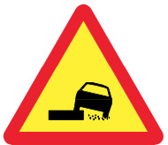 biển báo nguy hiểm 222b - Lề đường nguy hiểm