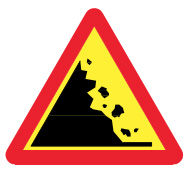 biển báo nguy hiểm 228a - Đá lở