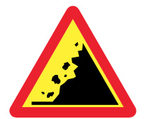 biển báo nguy hiểm 228b - Đá lở