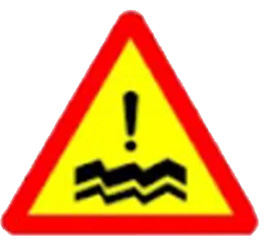 biển báo nguy hiểm 228d - Nền đường yếu