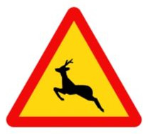 biển báo nguy hiểm 231 - Thú rừng vượt qua đường