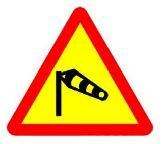 biển báo nguy hiểm 232 - Gió ngang