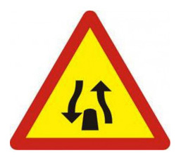 biển báo nguy hiểm 236 - Hết đường đôi