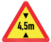 biển báo nguy hiểm 239b - Chiều cao an toàn